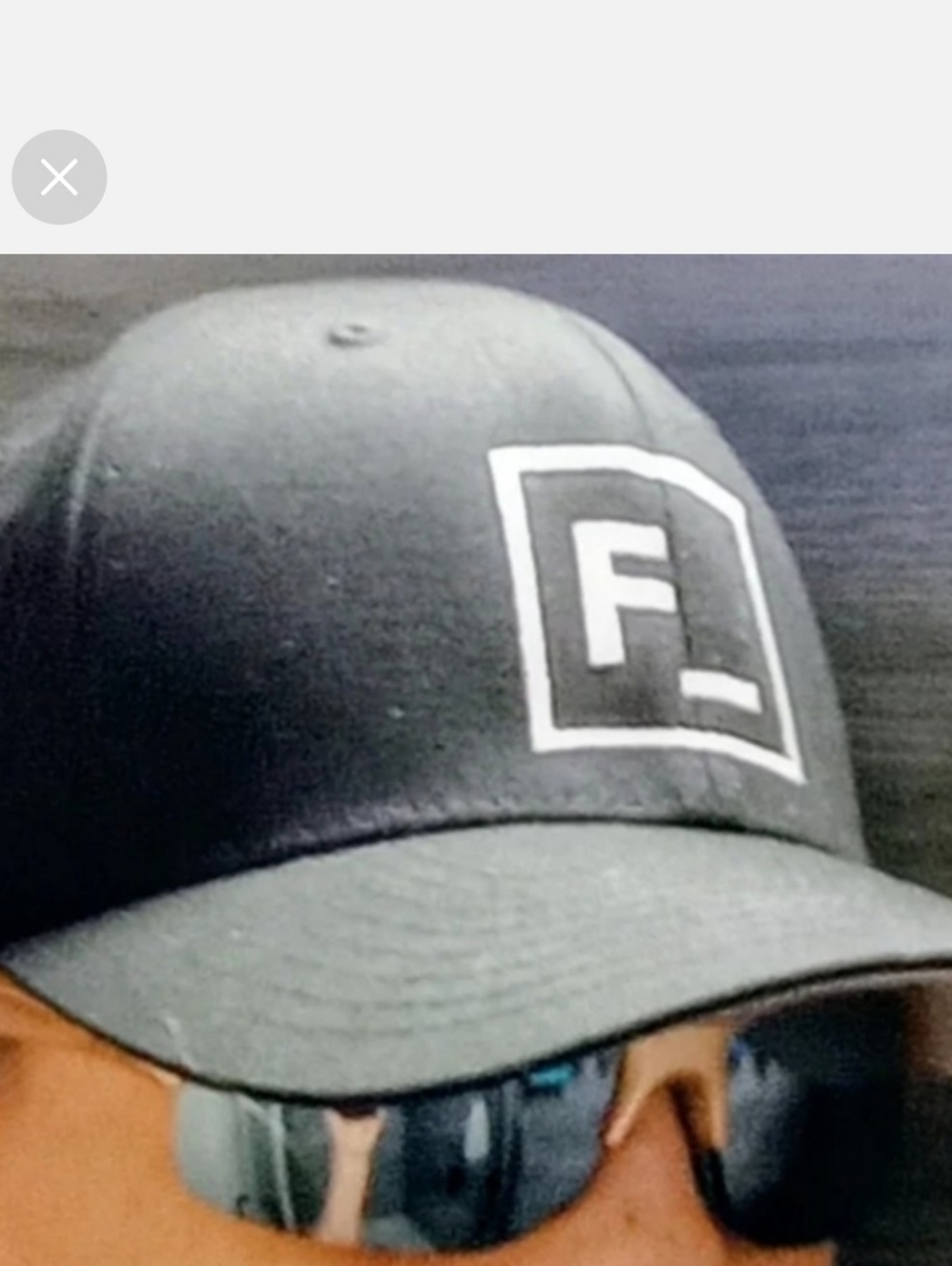 Black Baseball Cap with White Square Logo